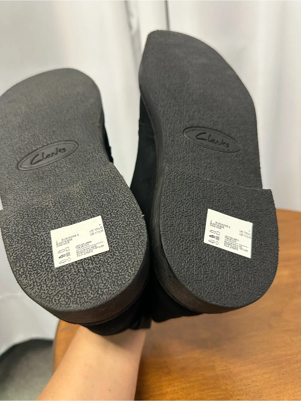 Clarks bushacre II Black Suede Men’s Chukka Boots size 11.5 new in box